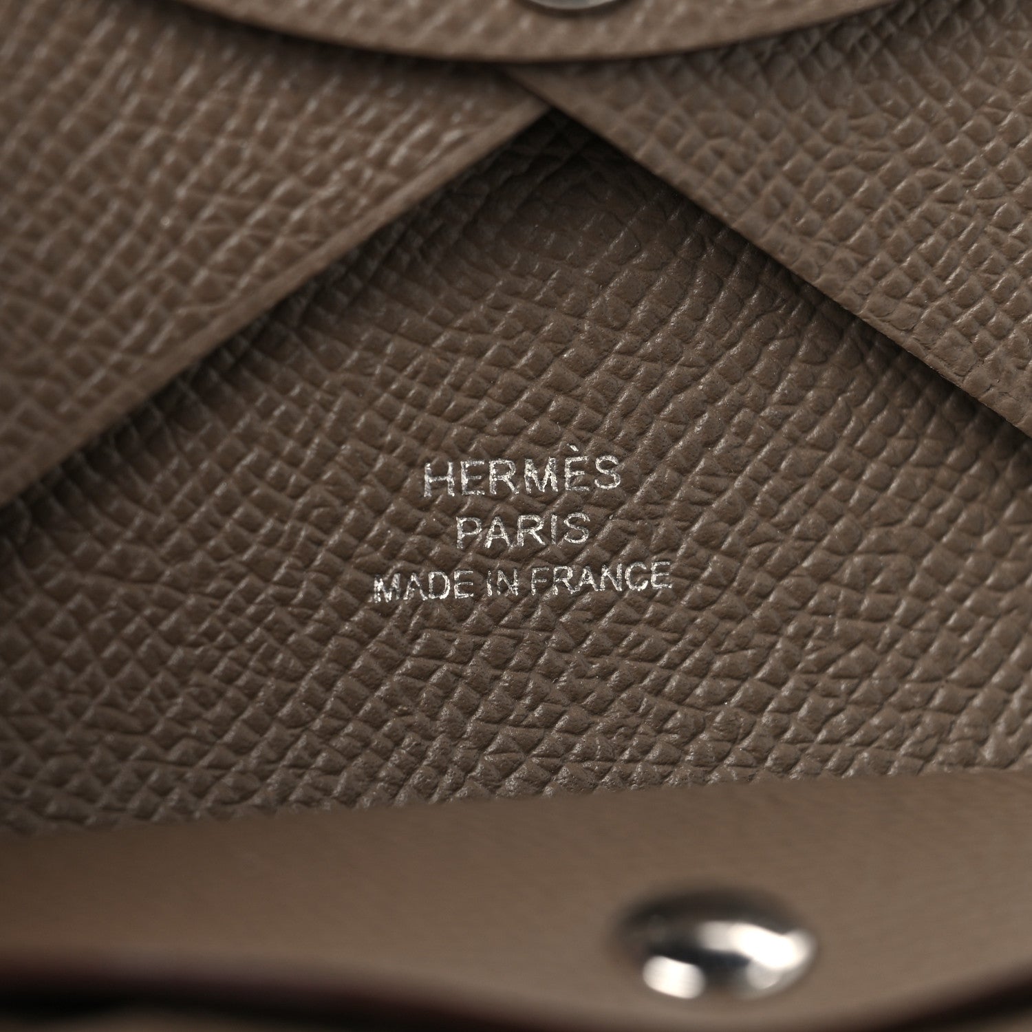 Hermes Epsom Calvi Duo Card Case Etoupe 6 of 7