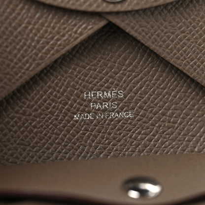 Hermes Epsom Calvi Duo Card Case Etoupe 6 of 7