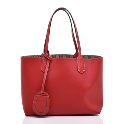 Gucci GG Supreme Monogram Small Reversible Tote Beige Red 11 of 16