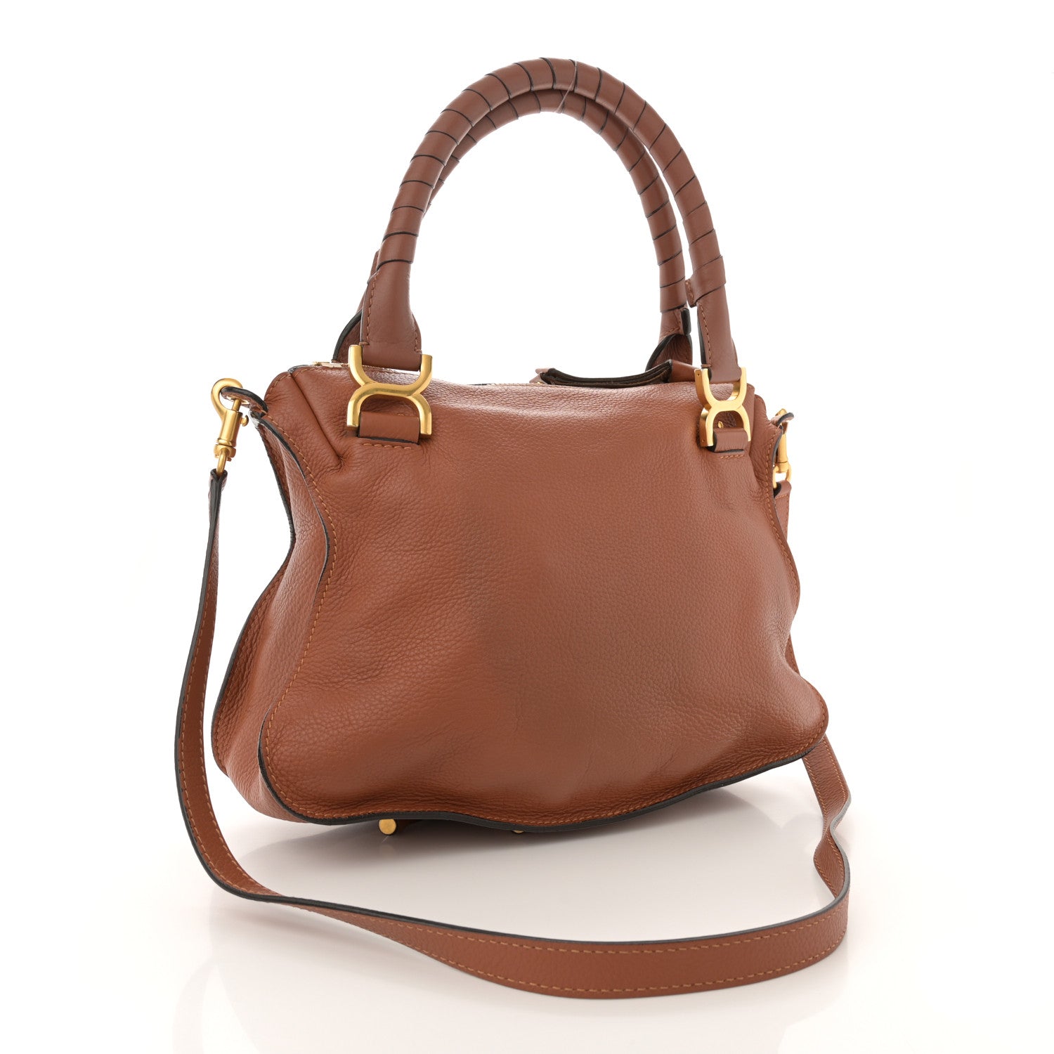Chloe Calfskin Medium Marcie Satchel Tan 3 of 14