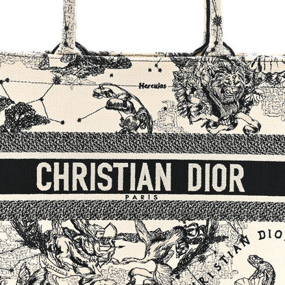 Christian Dior Canvas Zodiac Toile De Jouy Embroidered Medium Book Tote Latte 8 of 12