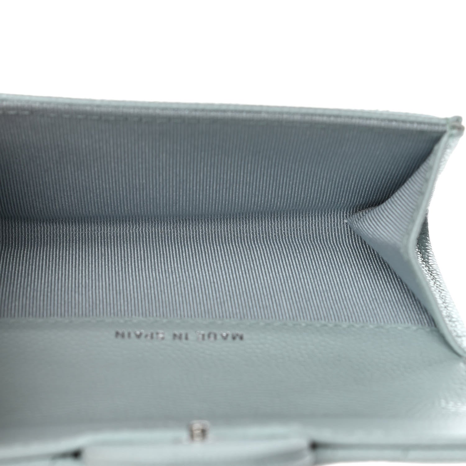 Chanel Caviar Quilted Flap Card Holder Wallet Light Blue 5 of 8