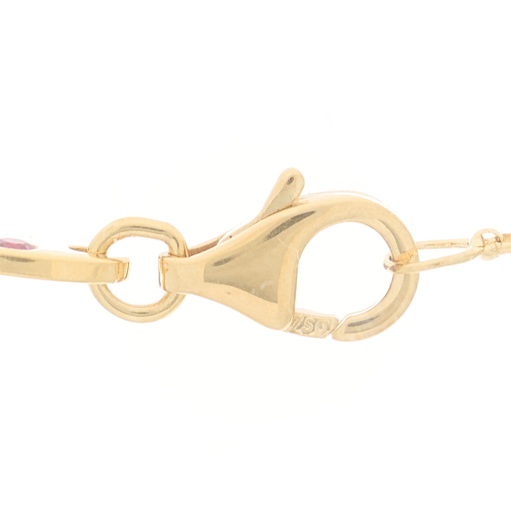 Roberto Coin 18K Yellow Gold Diamond Mother of Pearl Venetian Princess Medium Flower Pendant Necklace 3 of 5