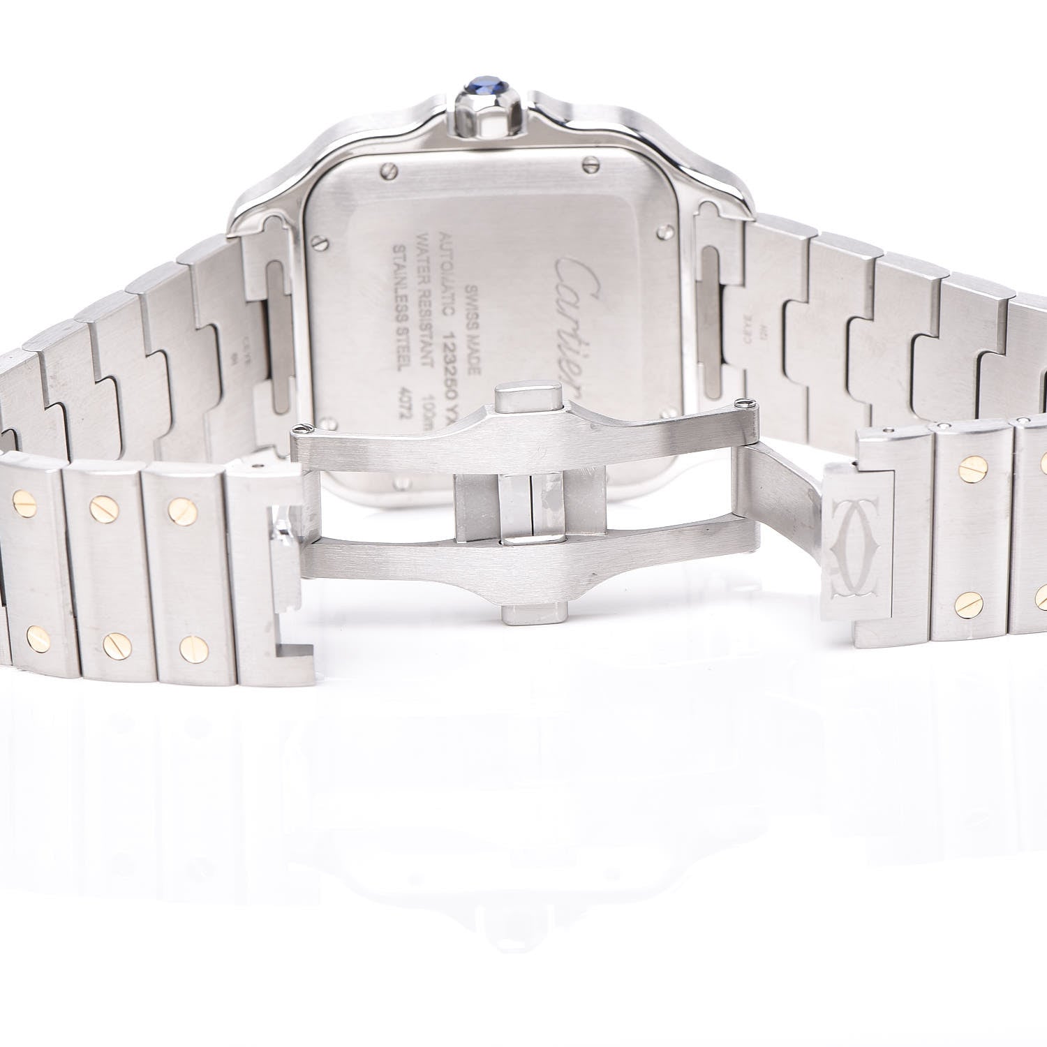 Cartier Stainless Steel 18K Yellow Gold 38mm Santos De Automatic Watch 6 of 8