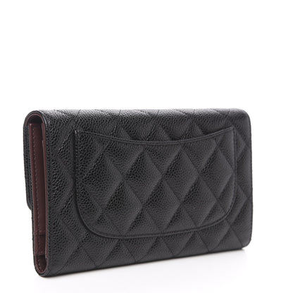 Chanel Caviar Quilted Large Flap Wallet Black 2 of 10