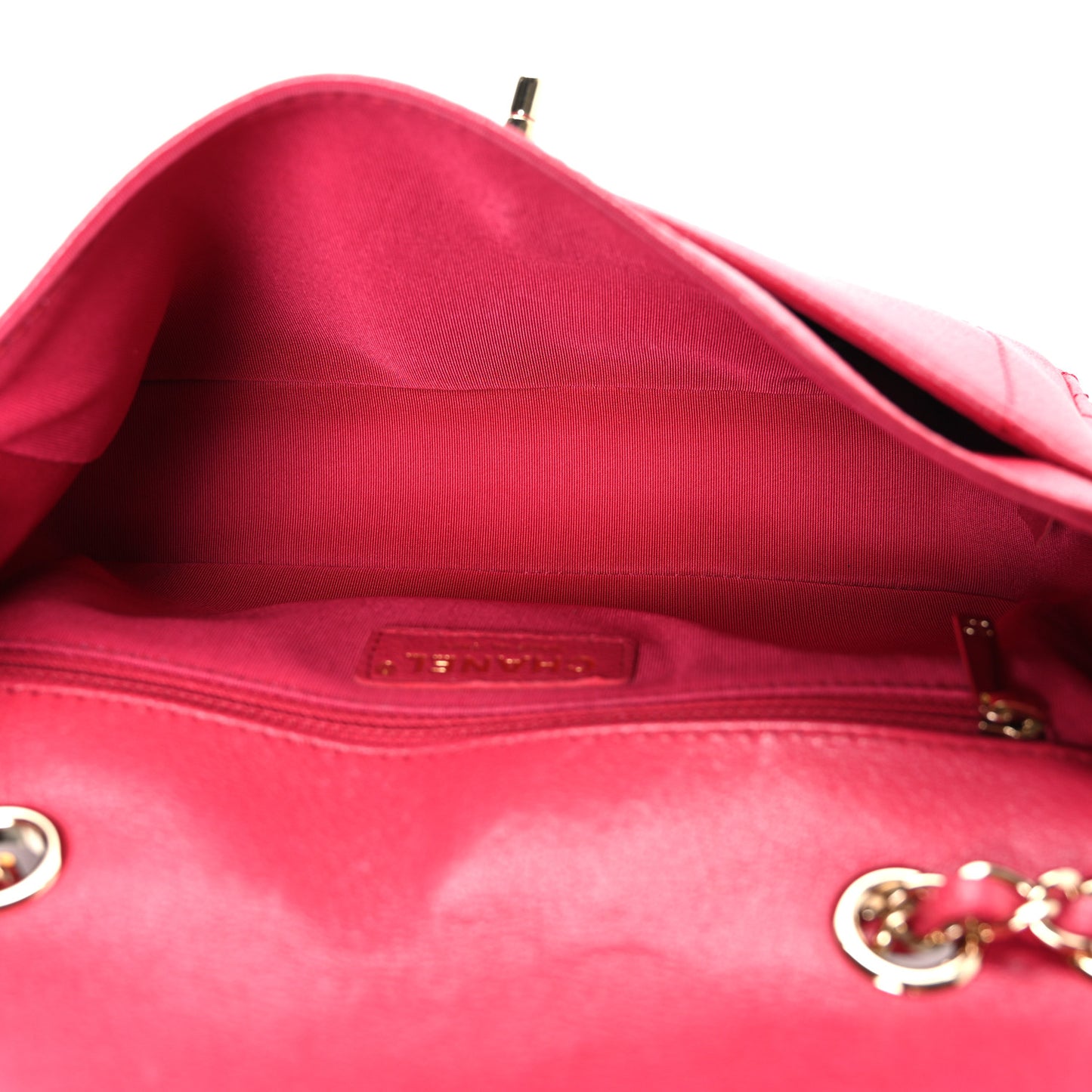 Goatskin Quilted Coco Curve Flap Messenger Flap Dark Pink
