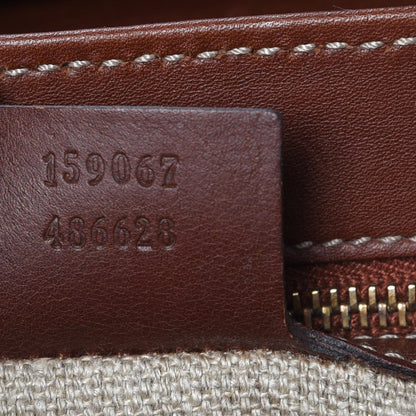 Gucci Canvas Pigna Print Peggy Bamboo Top Handle Bag Brown 8 of 17