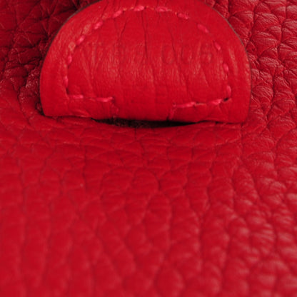 Hermes Taurillon Clemence Amazone Evelyne TPM Rouge Casaque 7 of 8