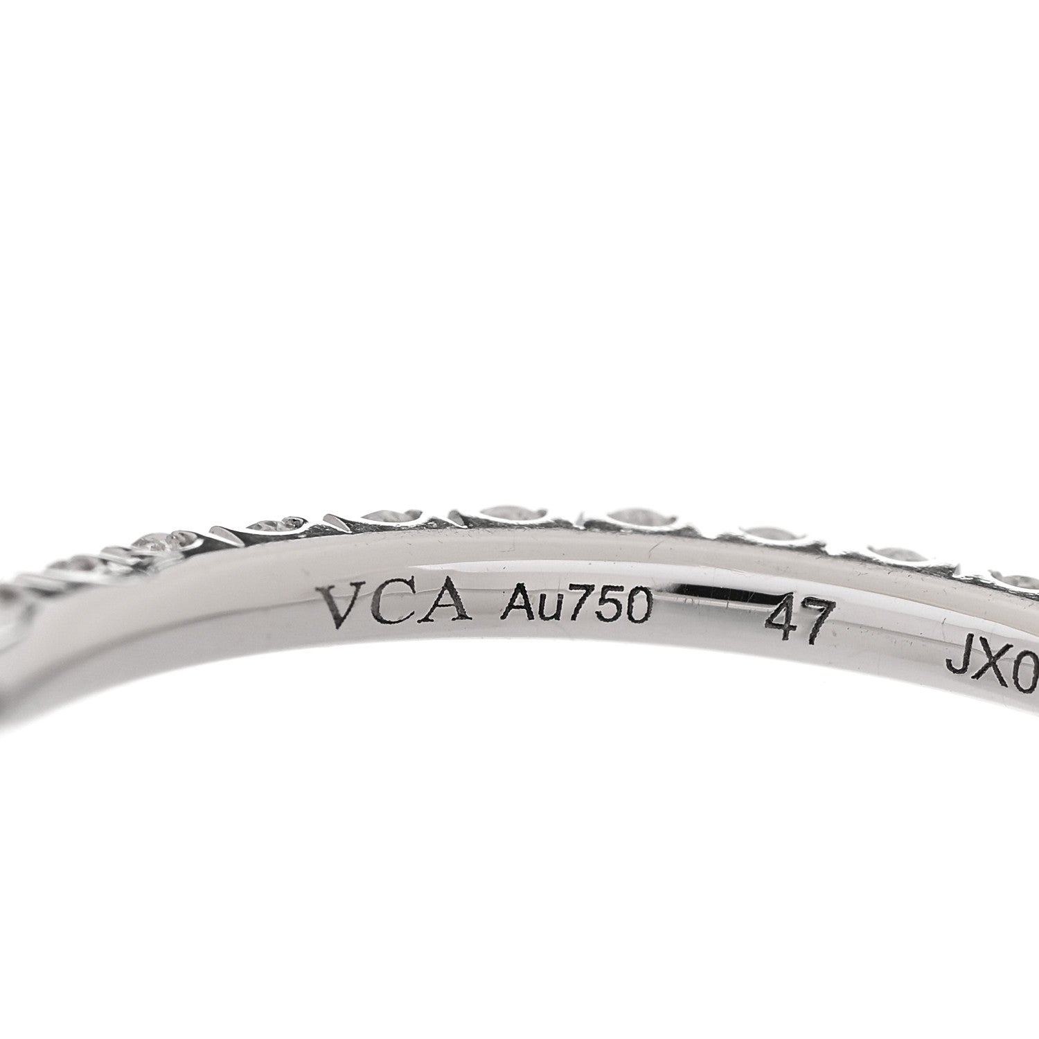 Van Cleef & Arpels 18K White Gold Diamond 1.25mm Felicite Wedding Band Ring 47 4 4 of 6