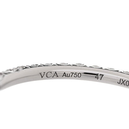 Van Cleef & Arpels 18K White Gold Diamond 1.25mm Felicite Wedding Band Ring 47 4 4 of 6