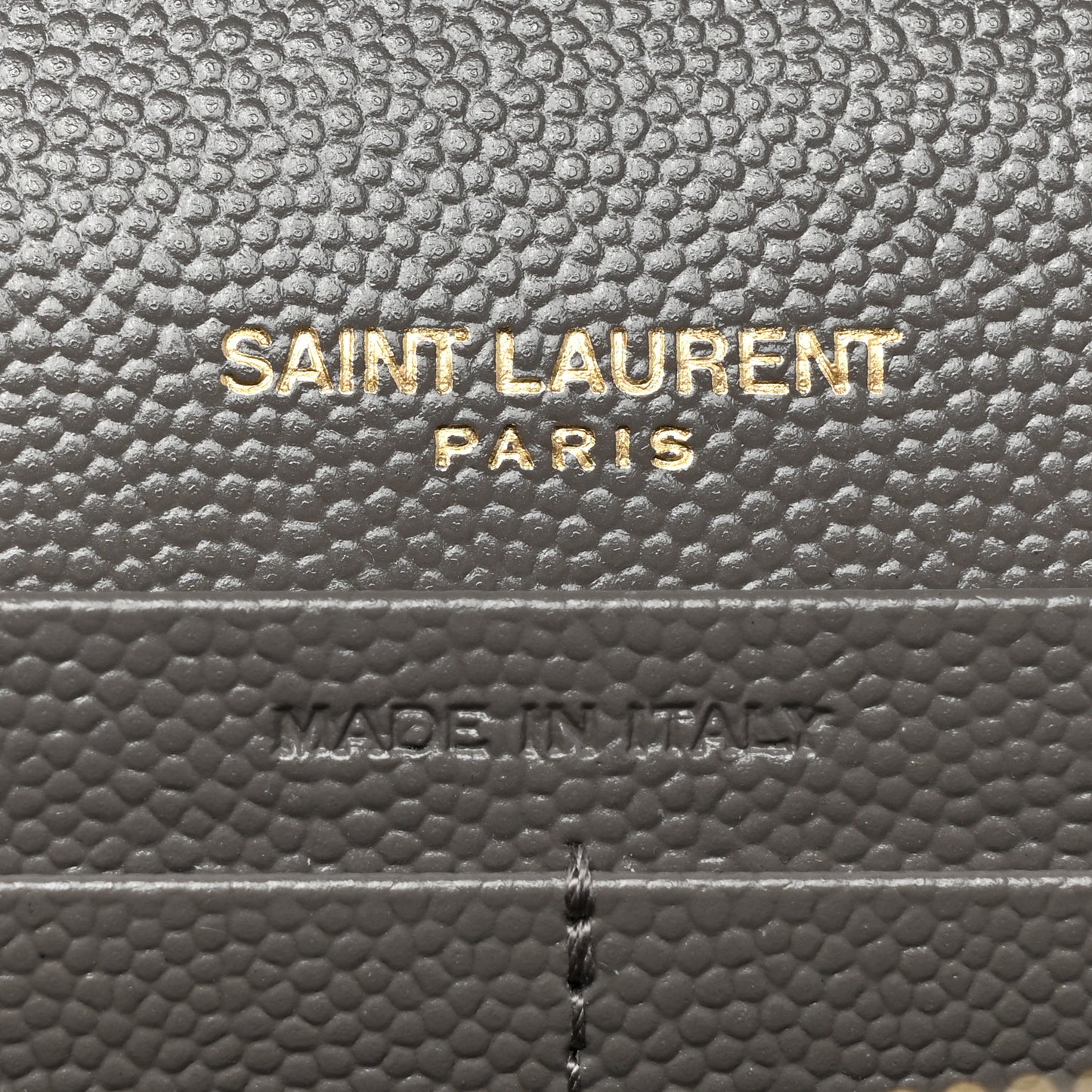 Grain De Poudre Matelasse Chevron Monogram Chain Wallet Fog