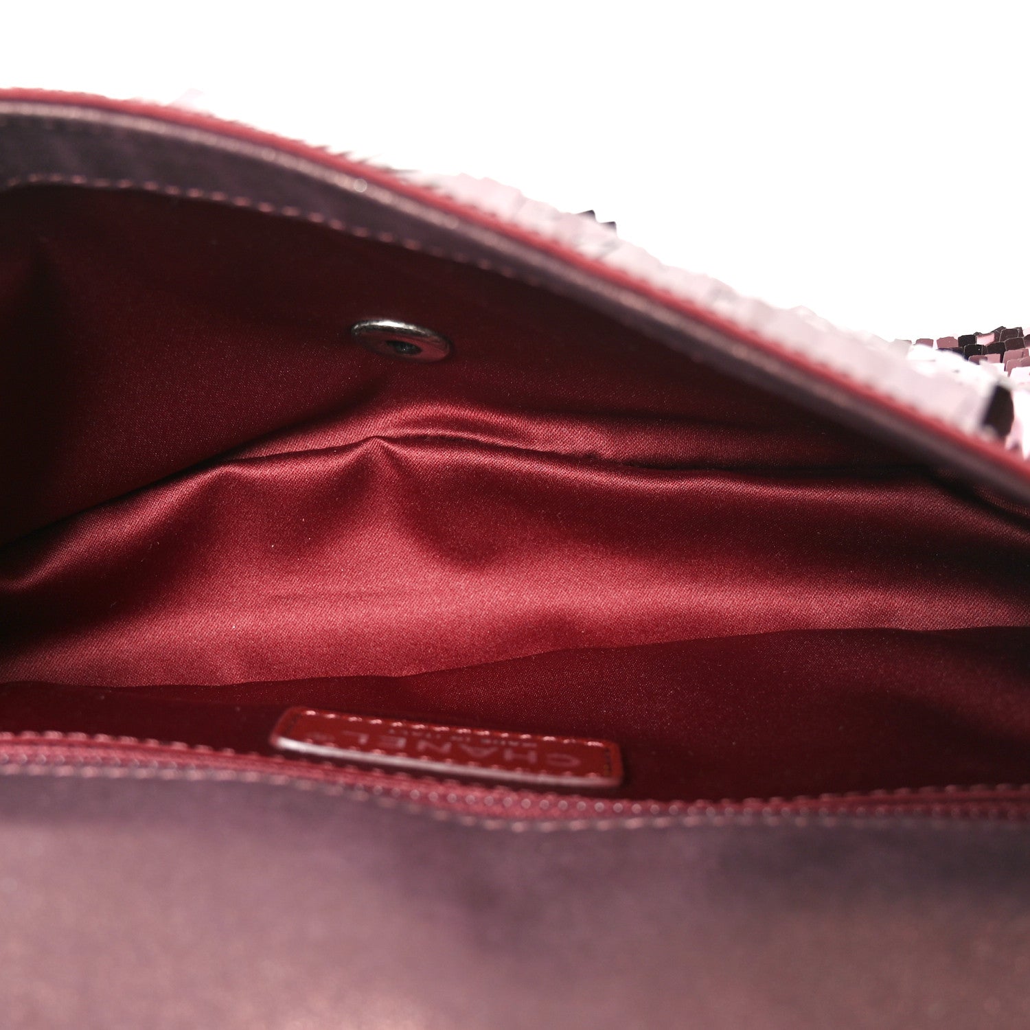 Chanel Sequin Embroidered Medium Flap Bordeaux 4 of 9