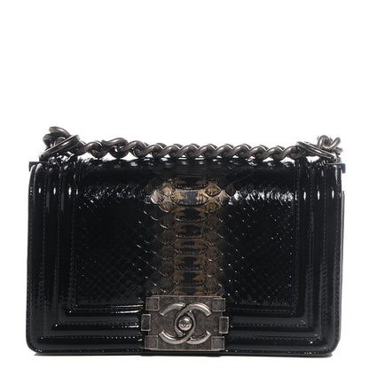 Chanel Patent Python Small Boy Flap Black 1 of 9