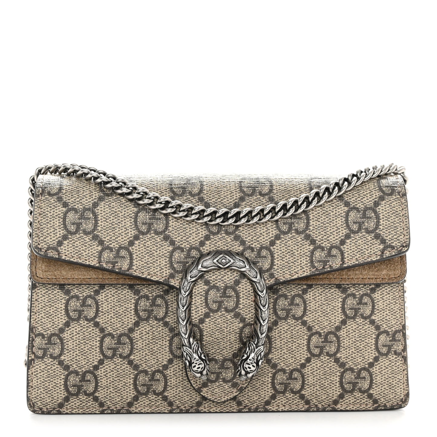 GG Supreme Monogram Super Mini Dionysus Shoulder Bag Taupe