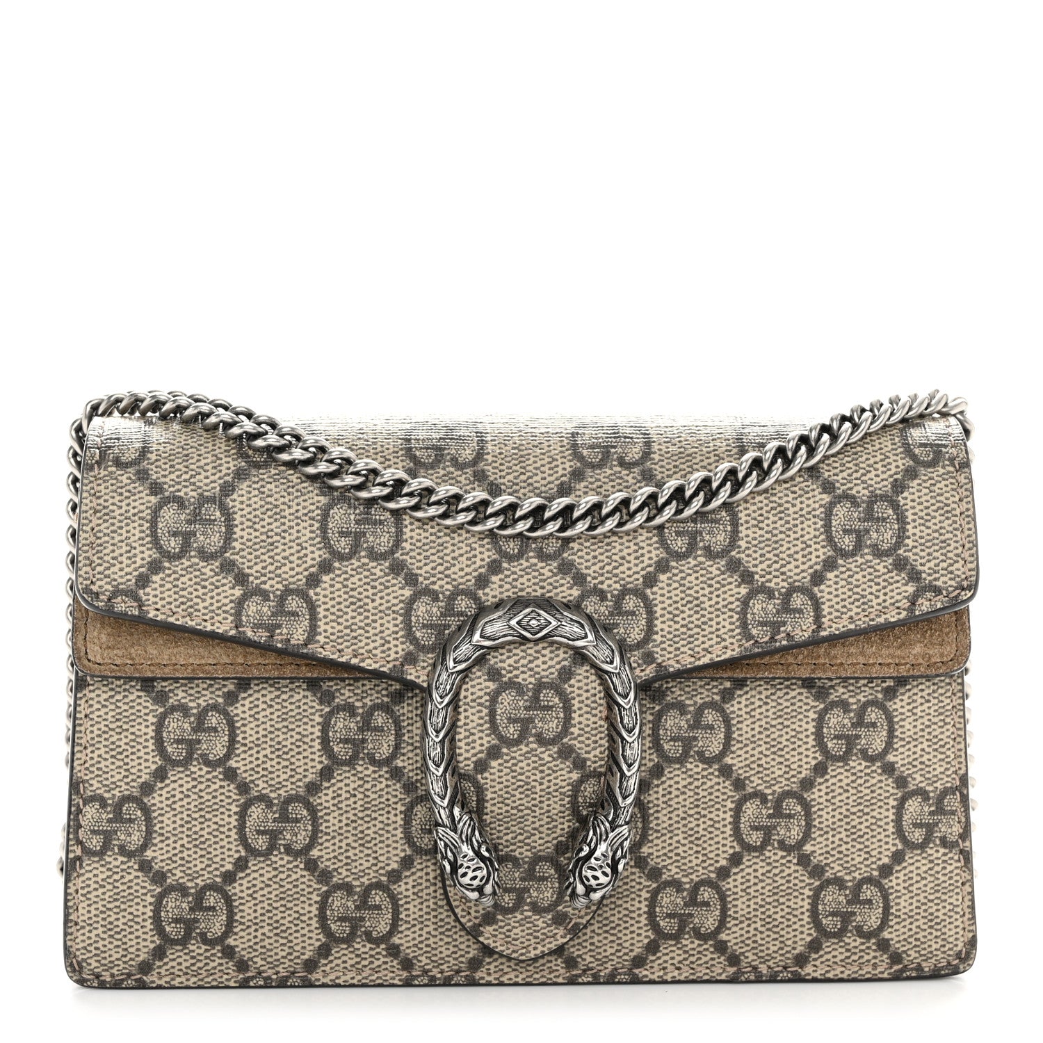 Gucci GG Supreme Monogram Super Mini Dionysus Shoulder Bag Taupe 1 of 10