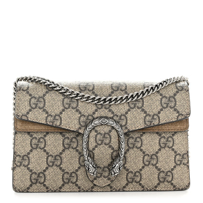 Gucci GG Supreme Monogram Super Mini Dionysus Shoulder Bag Taupe 1 of 10