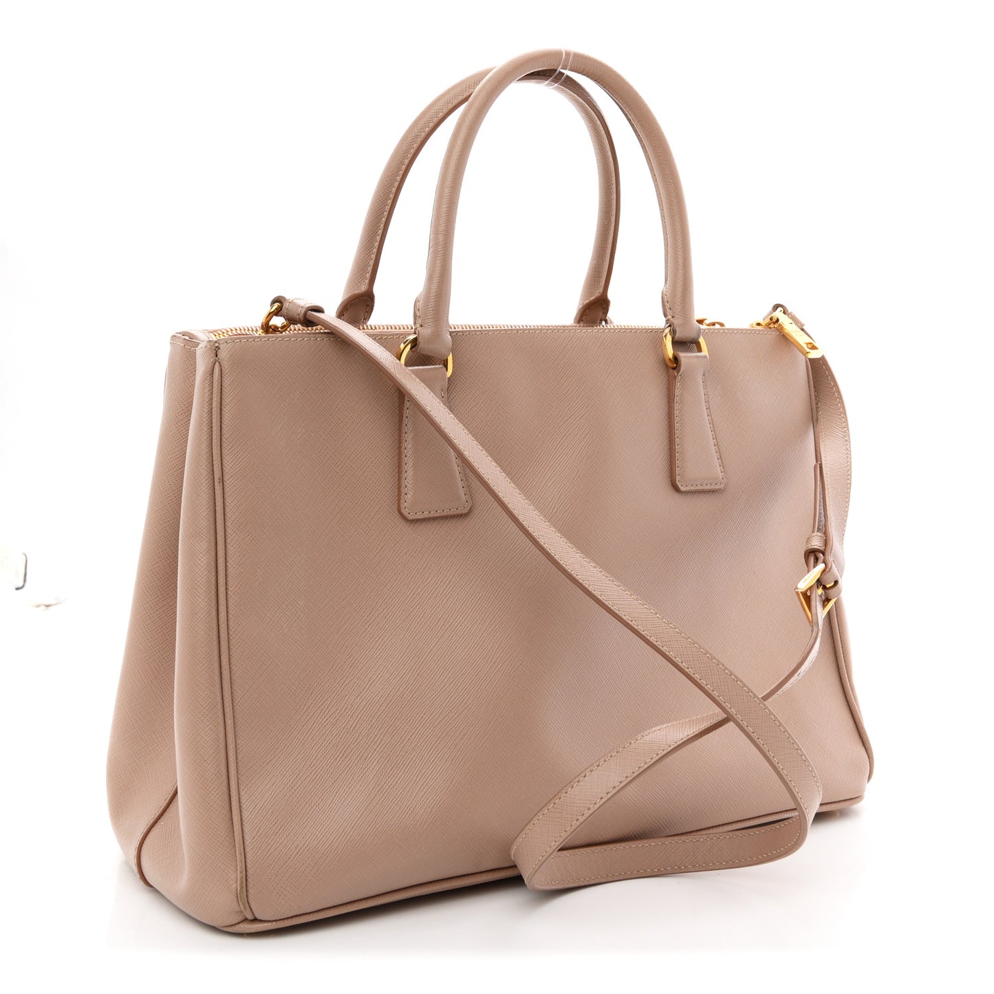 Saffiano Medium Galleria Double Zip Tote Cammeo