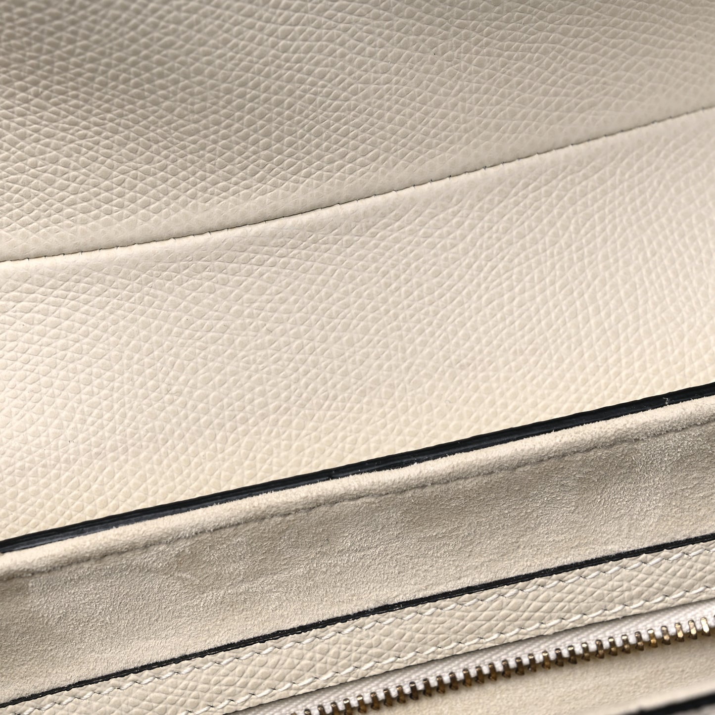 Grained Calfskin Saddle Bag White
