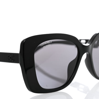 Chanel Acetate Strass Polarized Square Sunglasses 5422-B Black 5 of 8