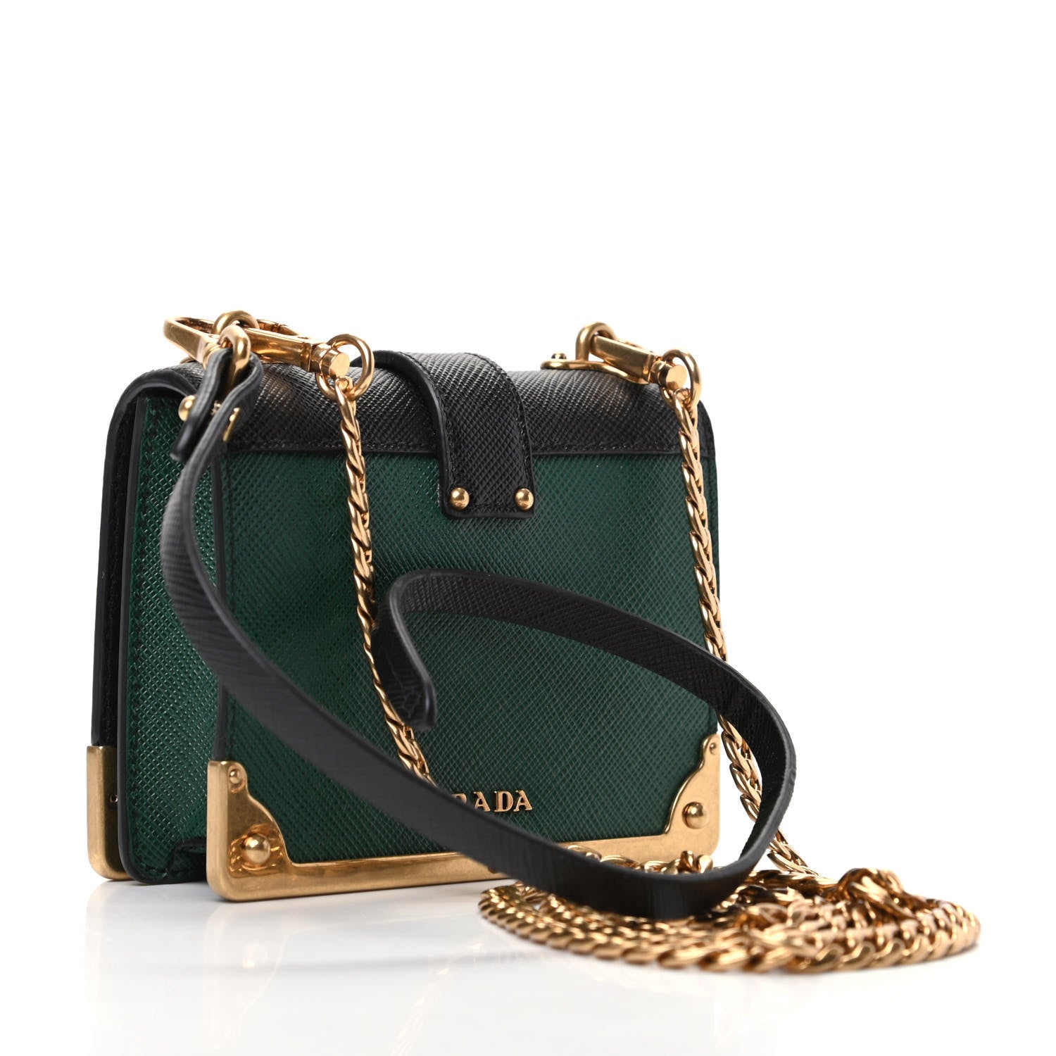 Prada Saffiano Astrology Mini Cahier Bag Black 3 of 9