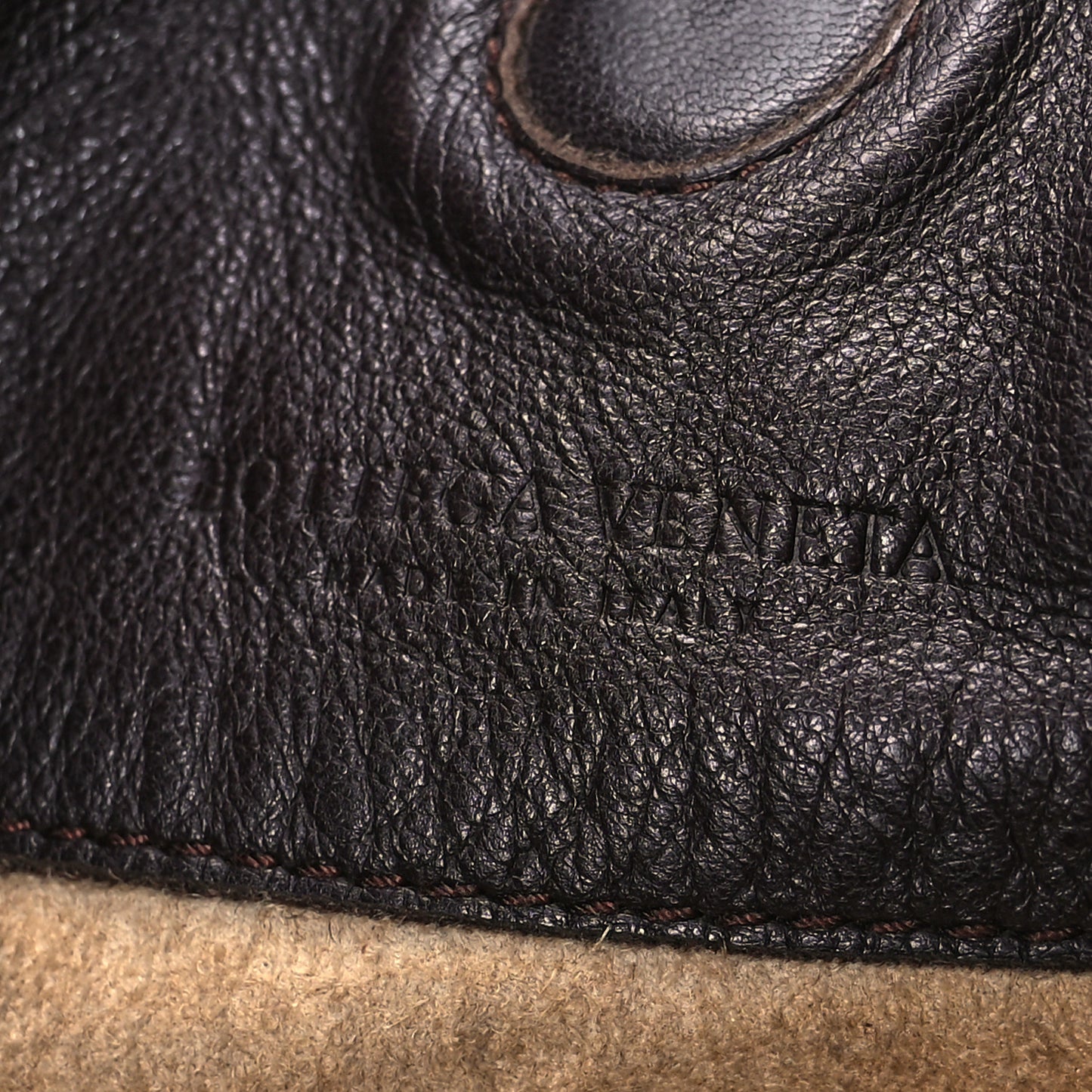 Nappa Intrecciato Large Campana Hobo Ebano