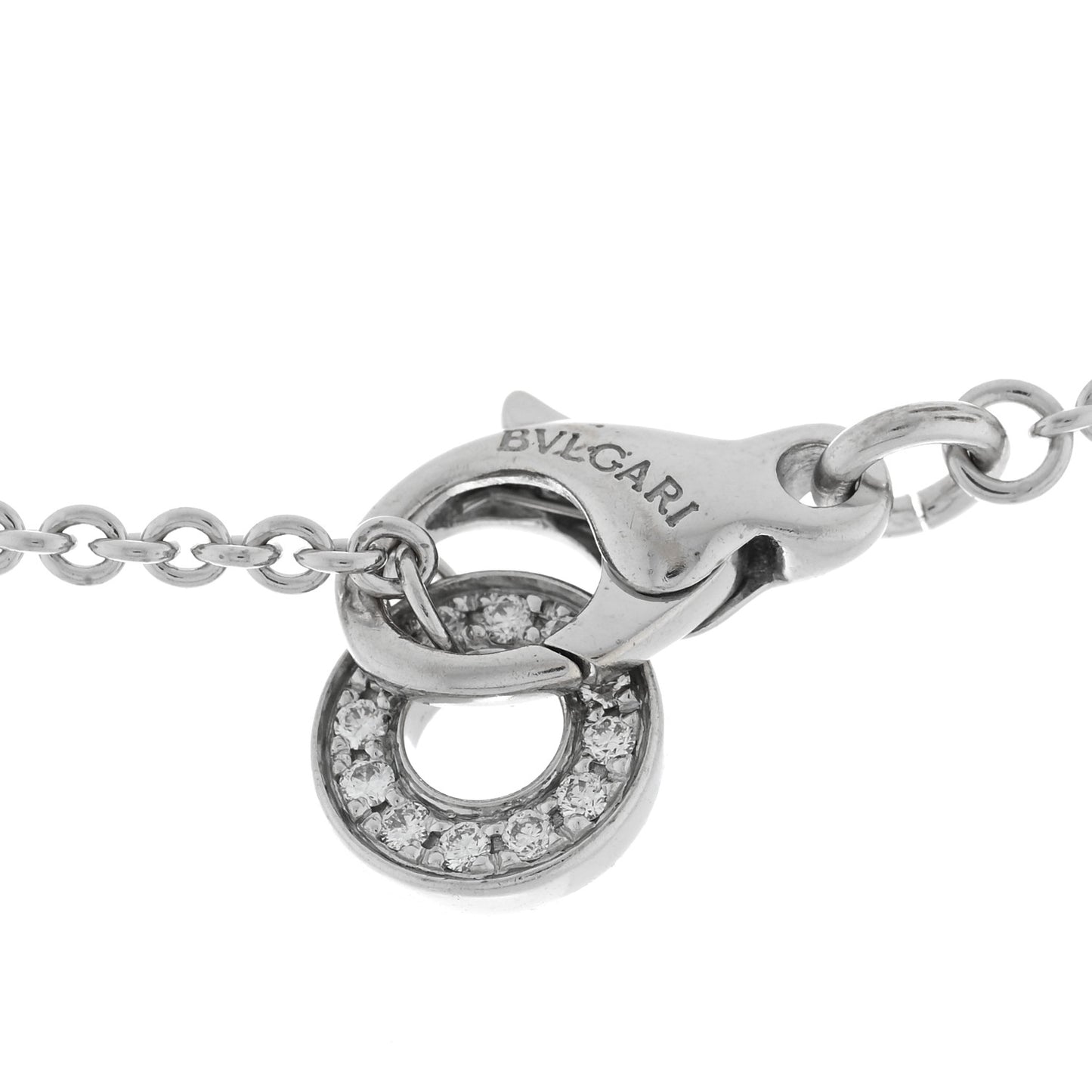 18K White Gold Diamond B.Zero1 Drop Necklace