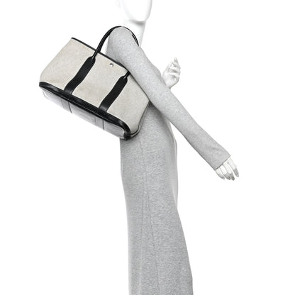Hermes Toile Buffle Skipper Garden Party 36 MM Tote Black 2 of 12