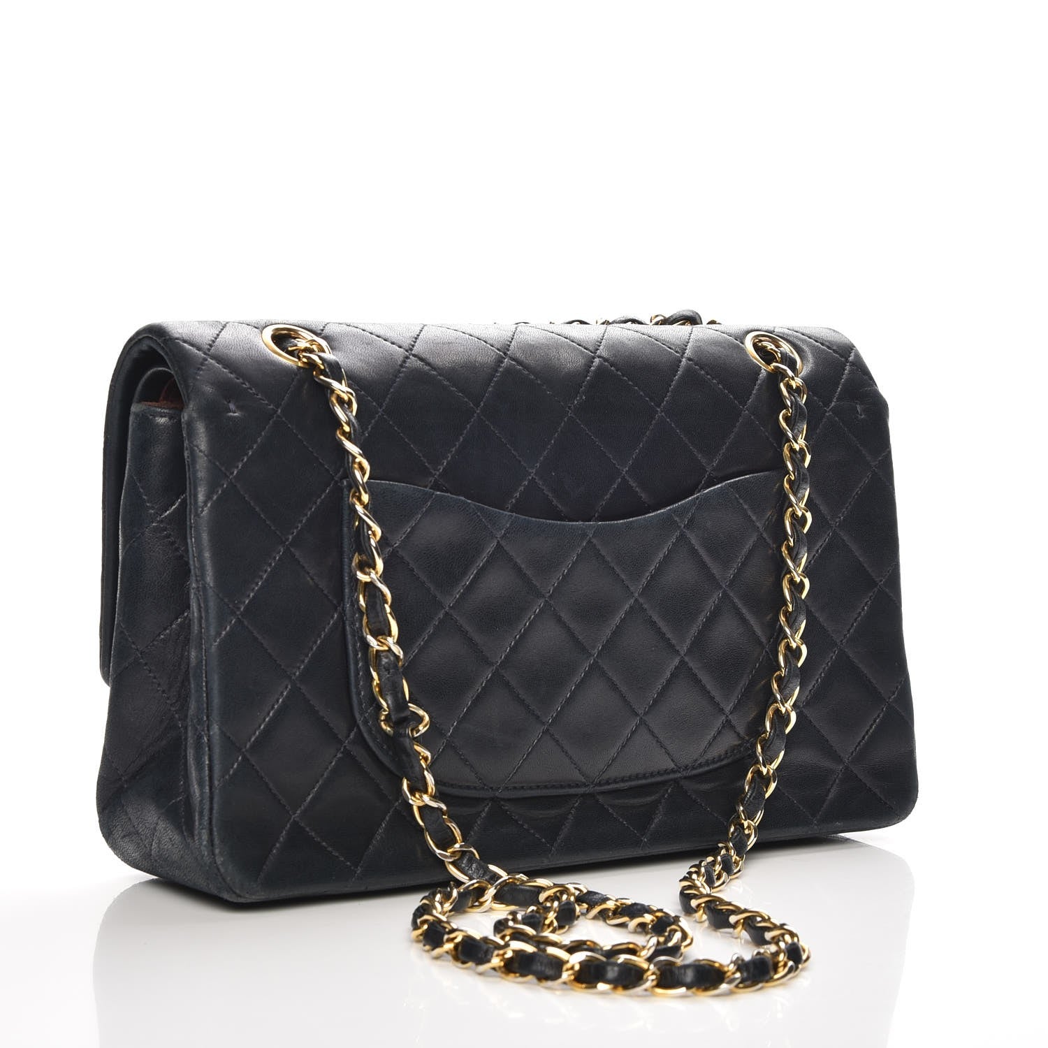Chanel Lambskin Quilted Medium Double Flap Navy 4 of 13