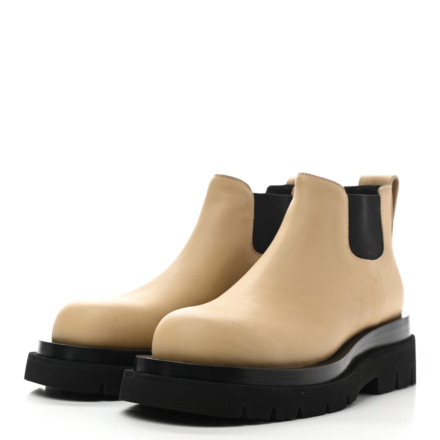 Calfskin The Lug Chelsea 55mm Cropped Boots 37 Cane Sugar