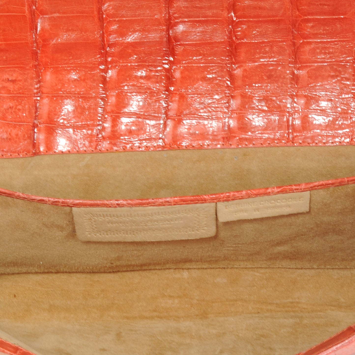 Crocodile Long Clutch Orange