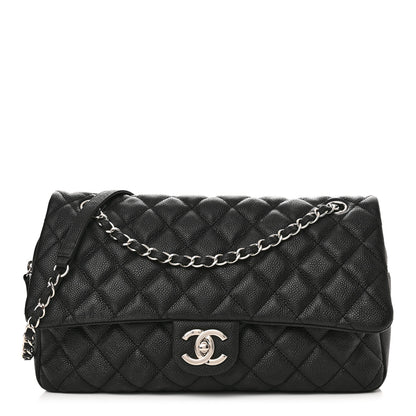 Chanel Caviar Quilted Jumbo Easy Flap Black 1 of 13