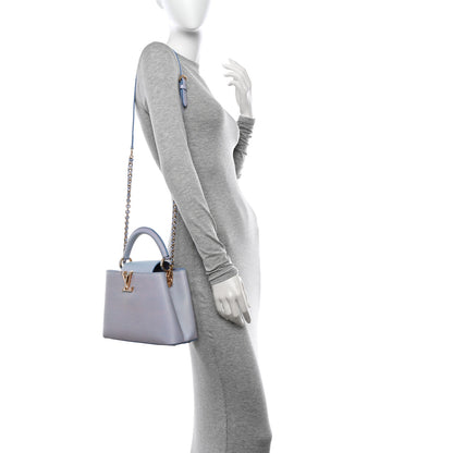 Louis Vuitton Taurillon Summer Stardust Capucines BB Lilas Purple 3 of 11