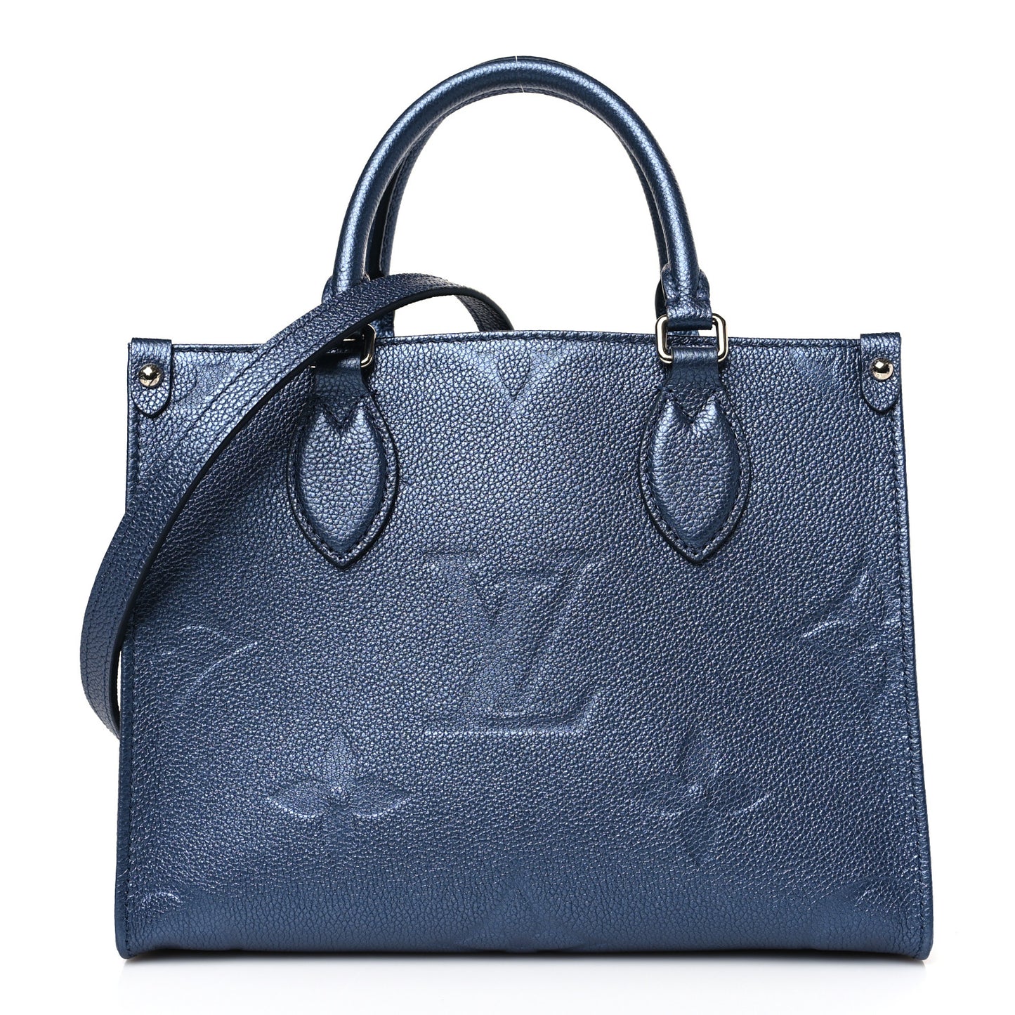 Metallic Empreinte Monogram Giant Onthego PM Navy Nacre