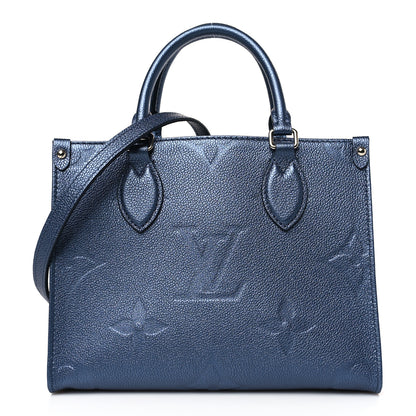 Louis Vuitton Metallic Empreinte Monogram Giant Onthego PM Navy Nacre 1 of 9