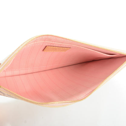 Louis Vuitton Damier Azur Neverfull MM GM Pochette Rose Ballerine 5 of 7