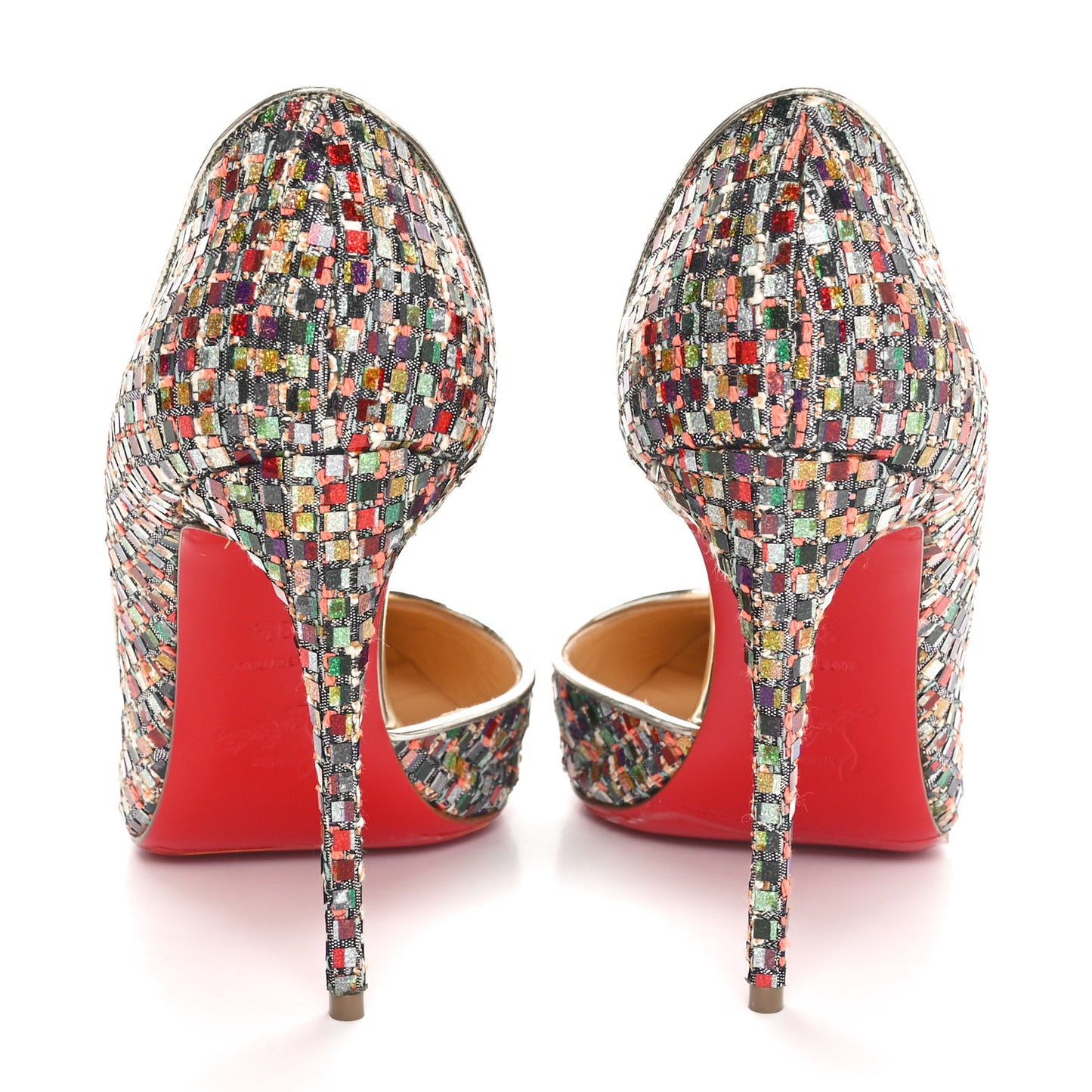 Tresse Vitraux Specchio Iriza 100 Pumps 38.5 Multicolor Silver