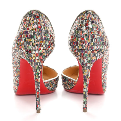 Christian Louboutin Tresse Vitraux Specchio Iriza 100 Pumps 38.5 Multicolor Silver 5 of 9