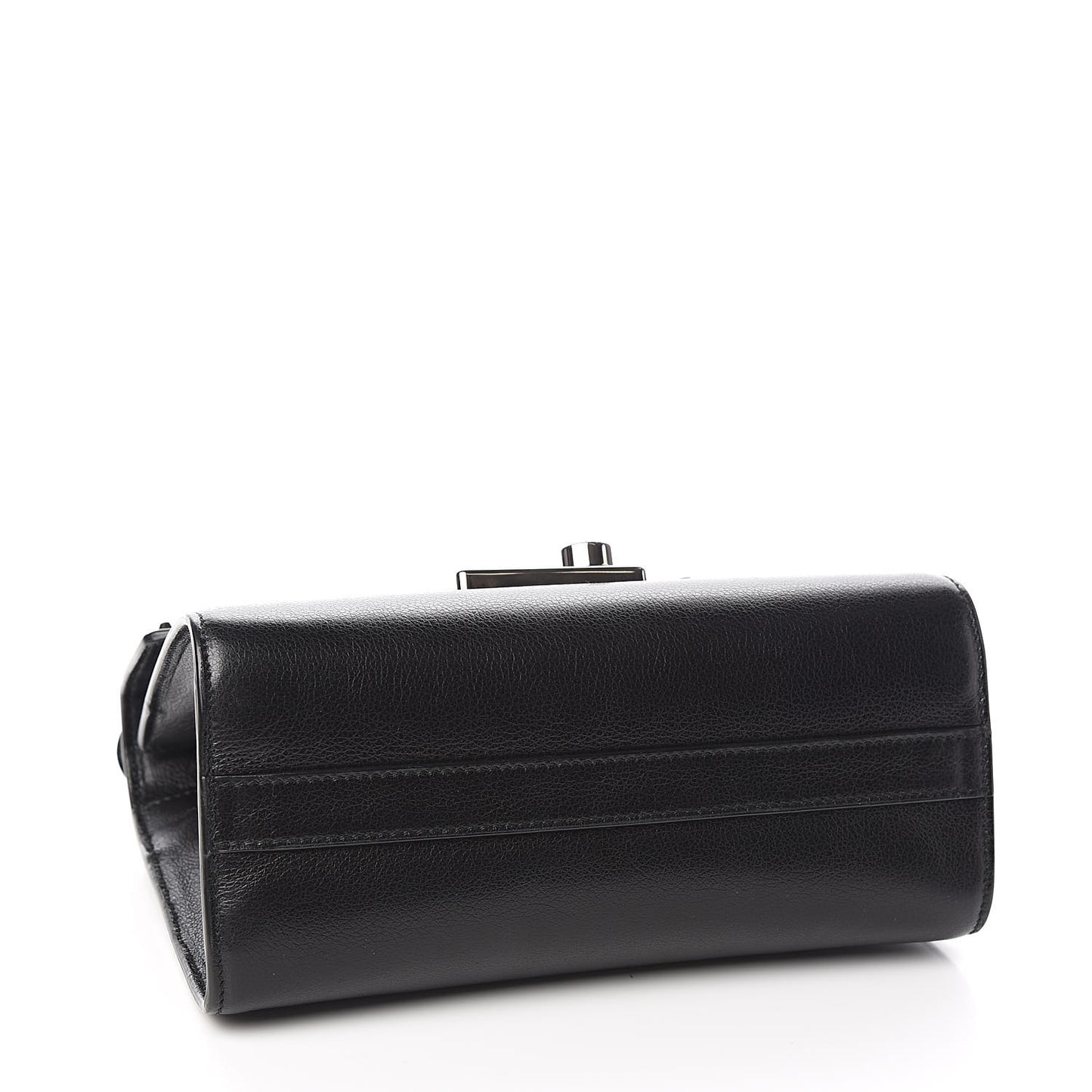 Glace Calfskin Studded Sound Flap Crossbody Shoulder Bag Black