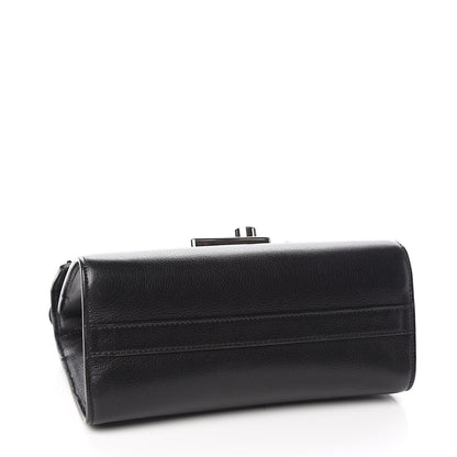 Prada Glace Calfskin Studded Sound Flap Crossbody Shoulder Bag Black 4 of 9