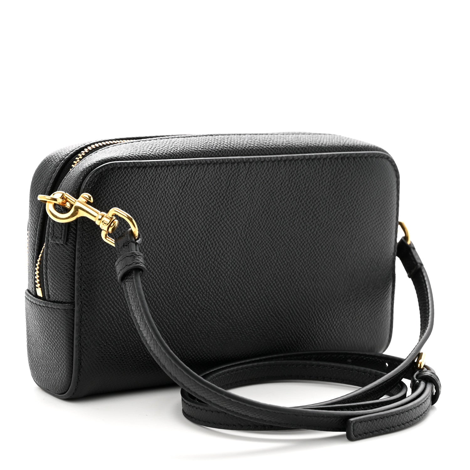 Christian Dior Grained Calfskin Caro Double Pouch Black 3 of 10