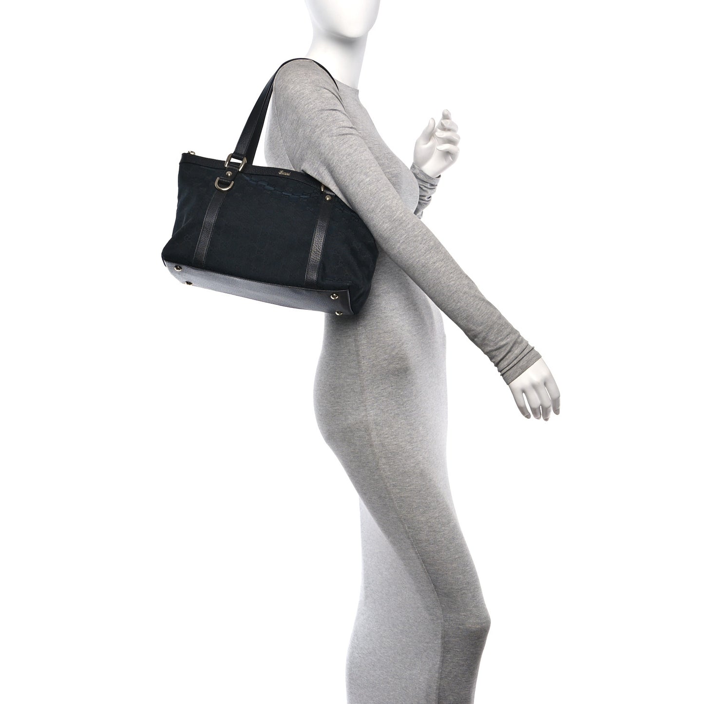 Monogram Medium Abbey Tote Black