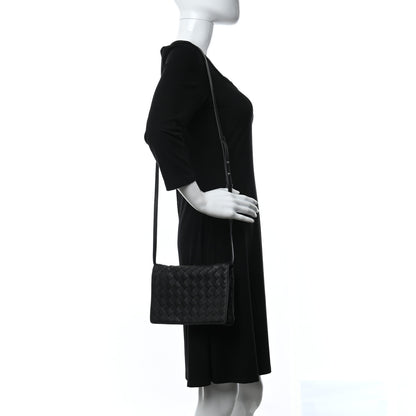 Bottega Veneta Nappa Intrecciato Flap Crossbody Black 3 of 9