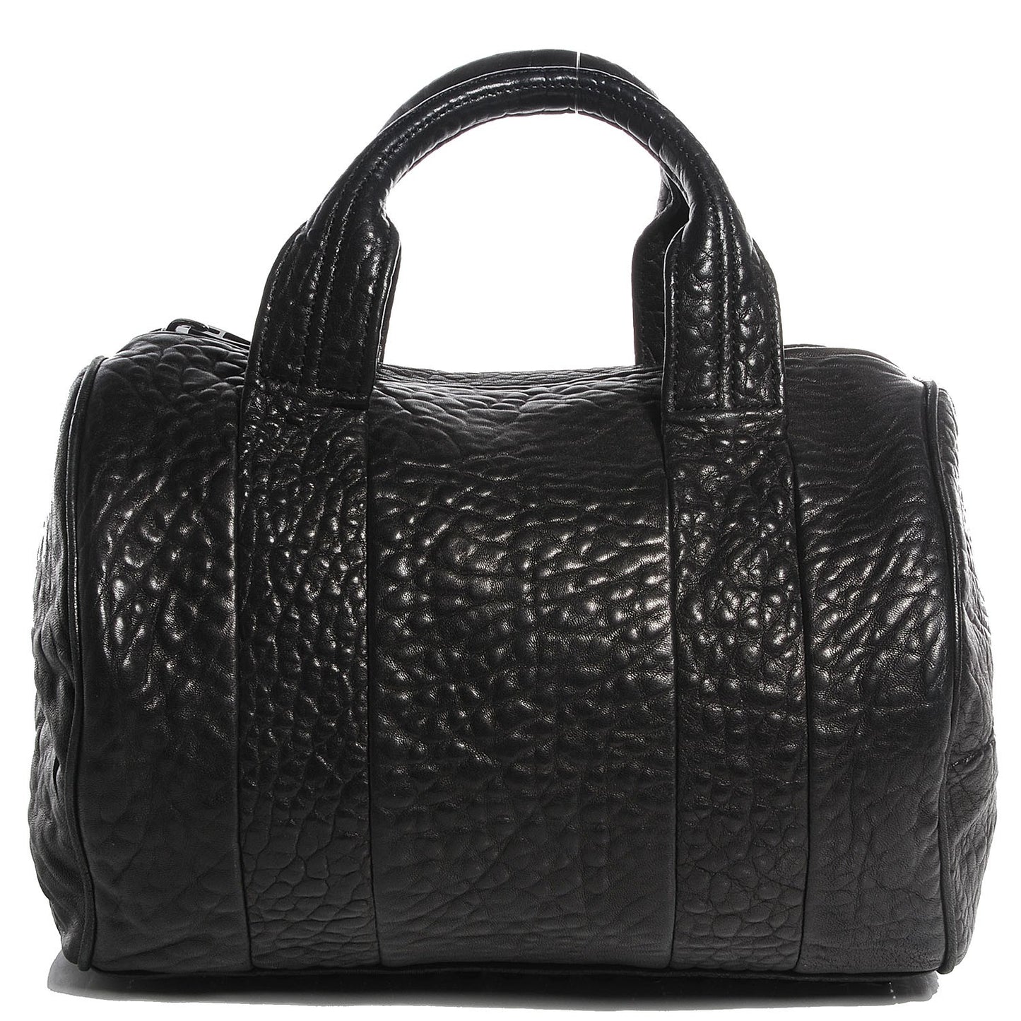 Pebbled Lambskin Rocco Black Matte Black Hardware