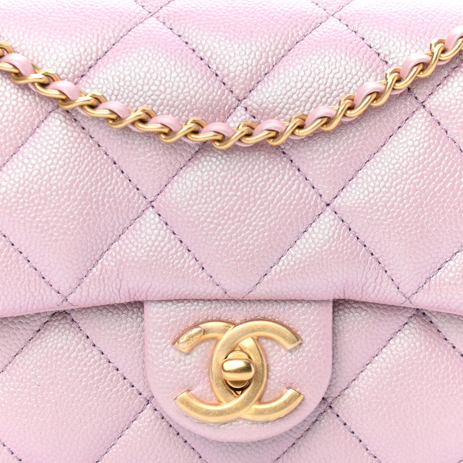 Chanel Iridescent Caviar Quilted Mini My Perfect Flap Pink 8 of 11