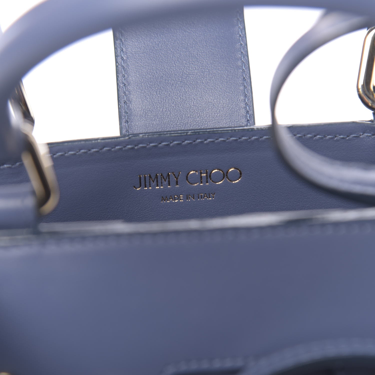 Jimmy Choo Calfskin Small Lockett Tote Jeans 7 of 10