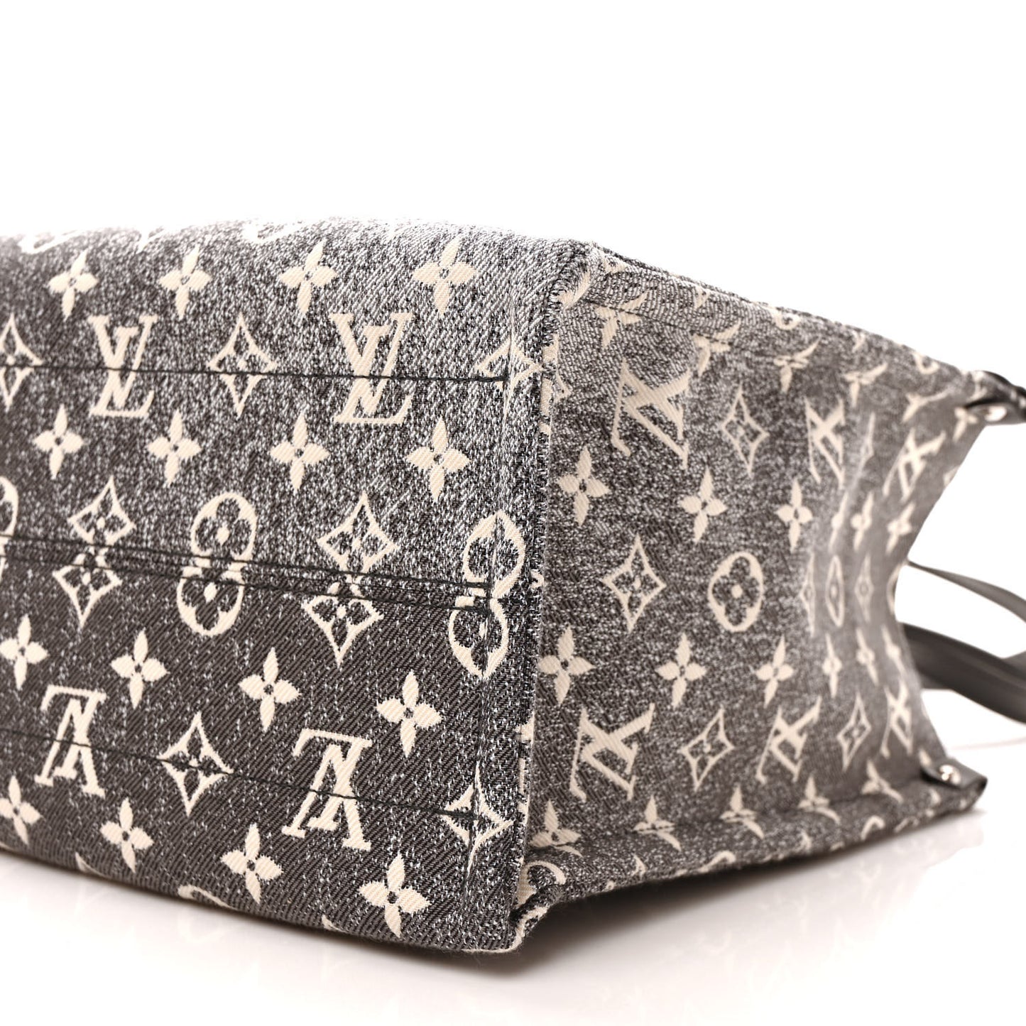 Monogram Jacquard Denim Onthego MM Gray