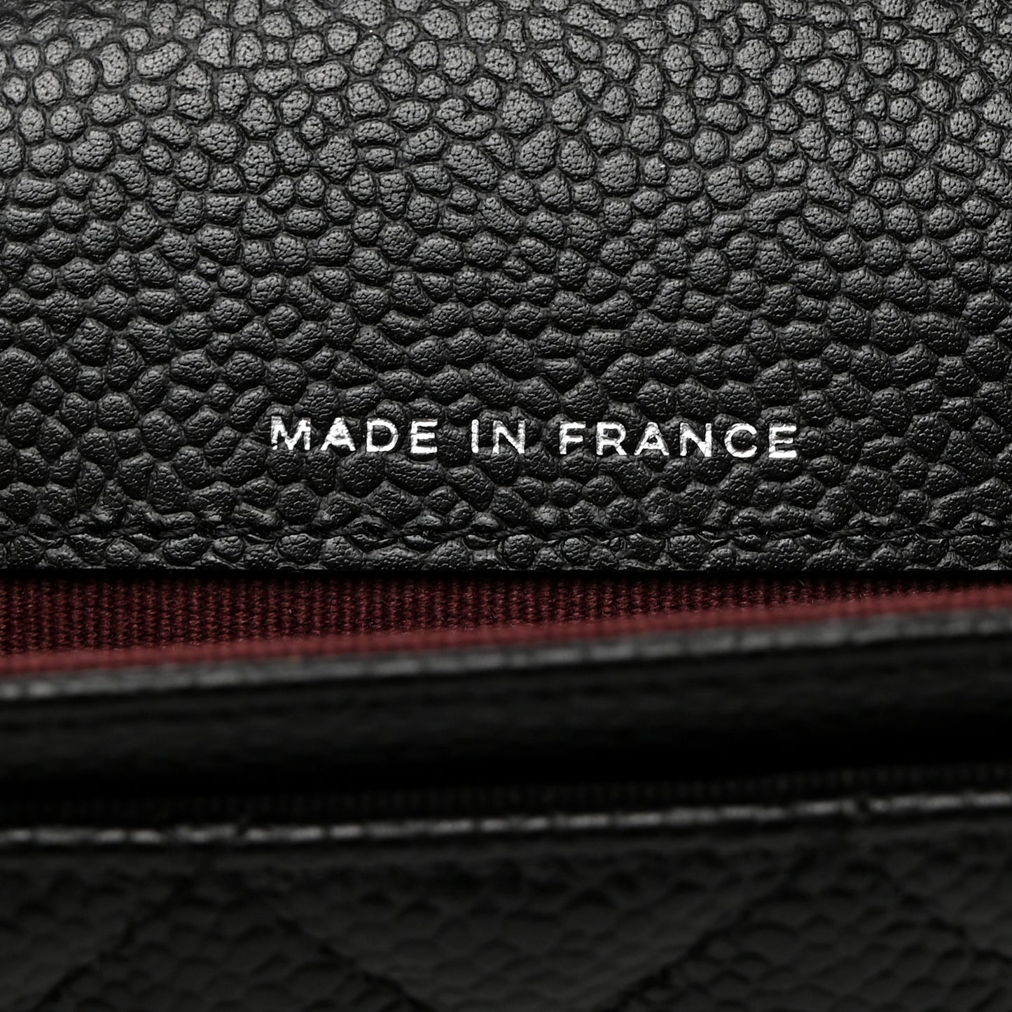 Caviar Quilted Flap Card Holder Wallet Black
