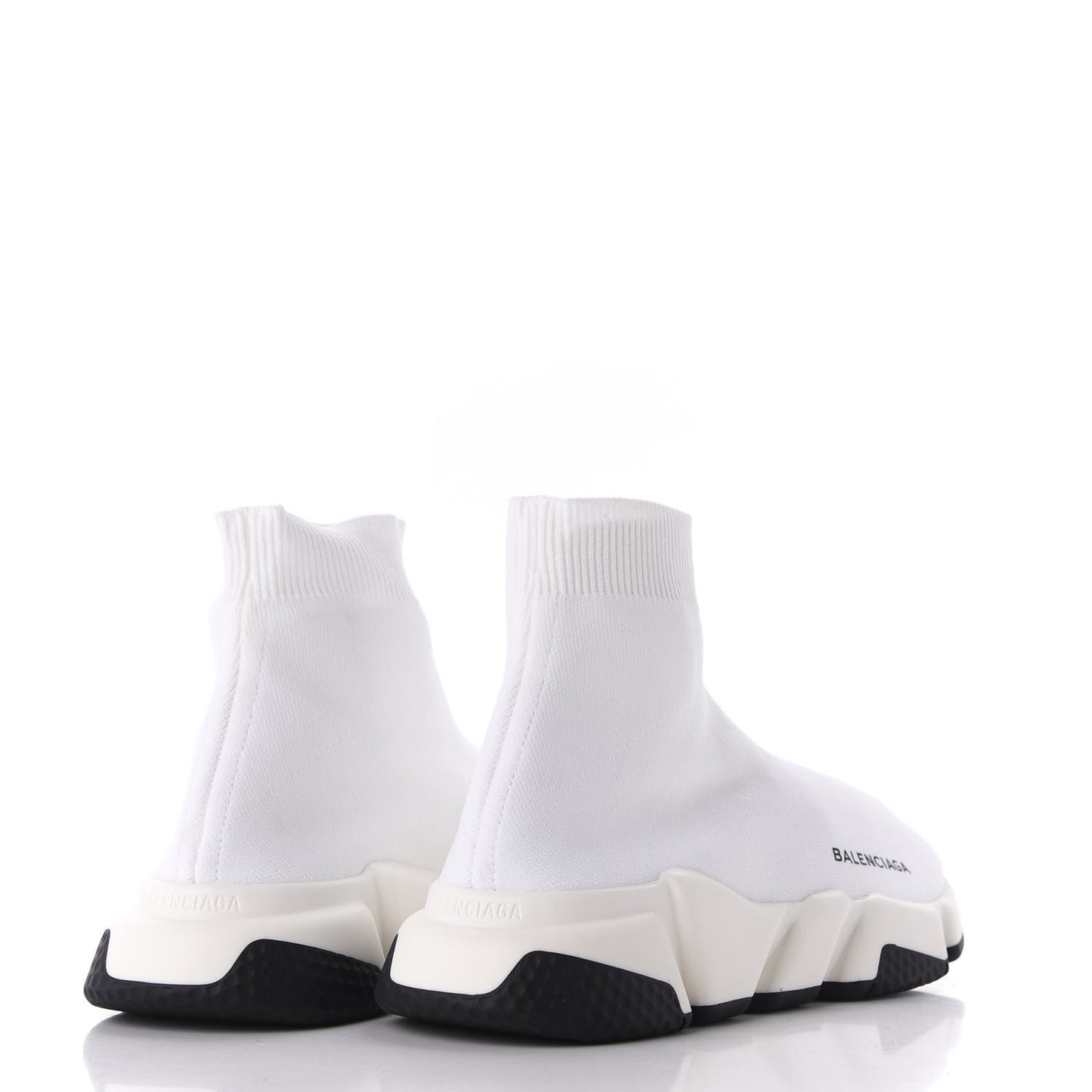 Neoprene Knit Womens Speed Sneakers 38 White Black