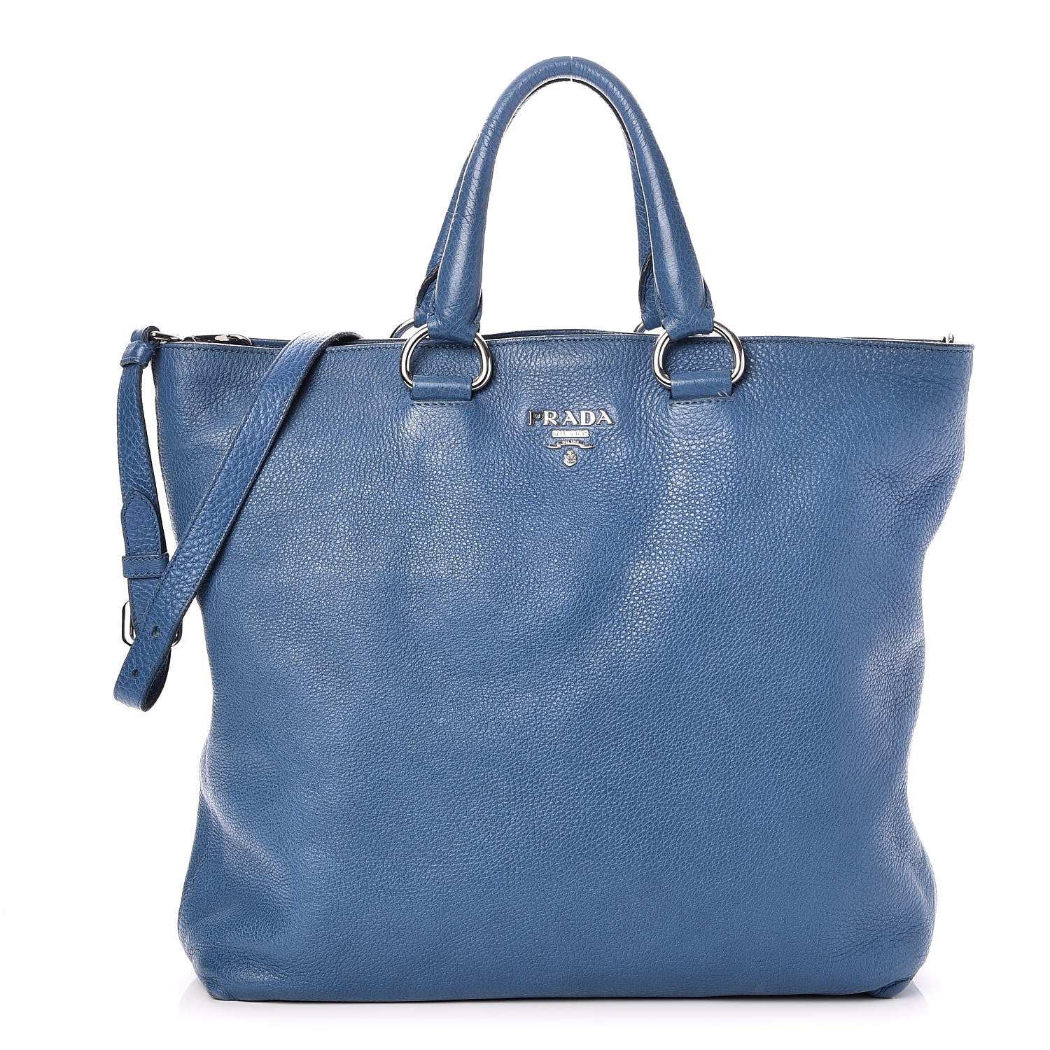 Prada Vitello Daino Tote Cobalto 1 of 9