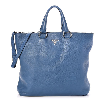Prada Vitello Daino Tote Cobalto 1 of 9